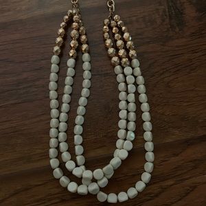 Cream and gold beaded necklace